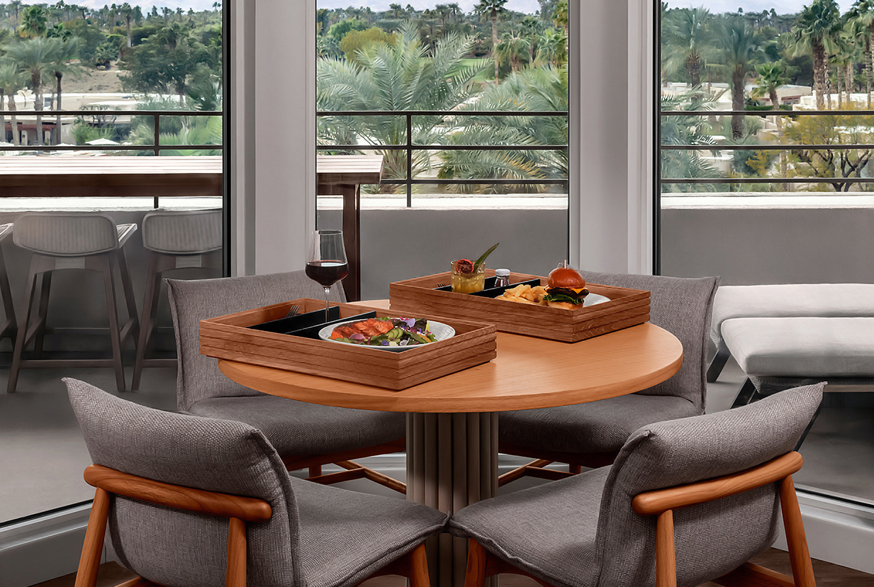 a table with food on it