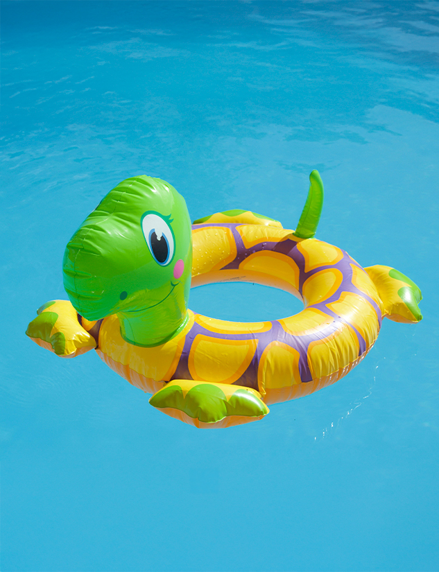 a inflatable toy in a pool