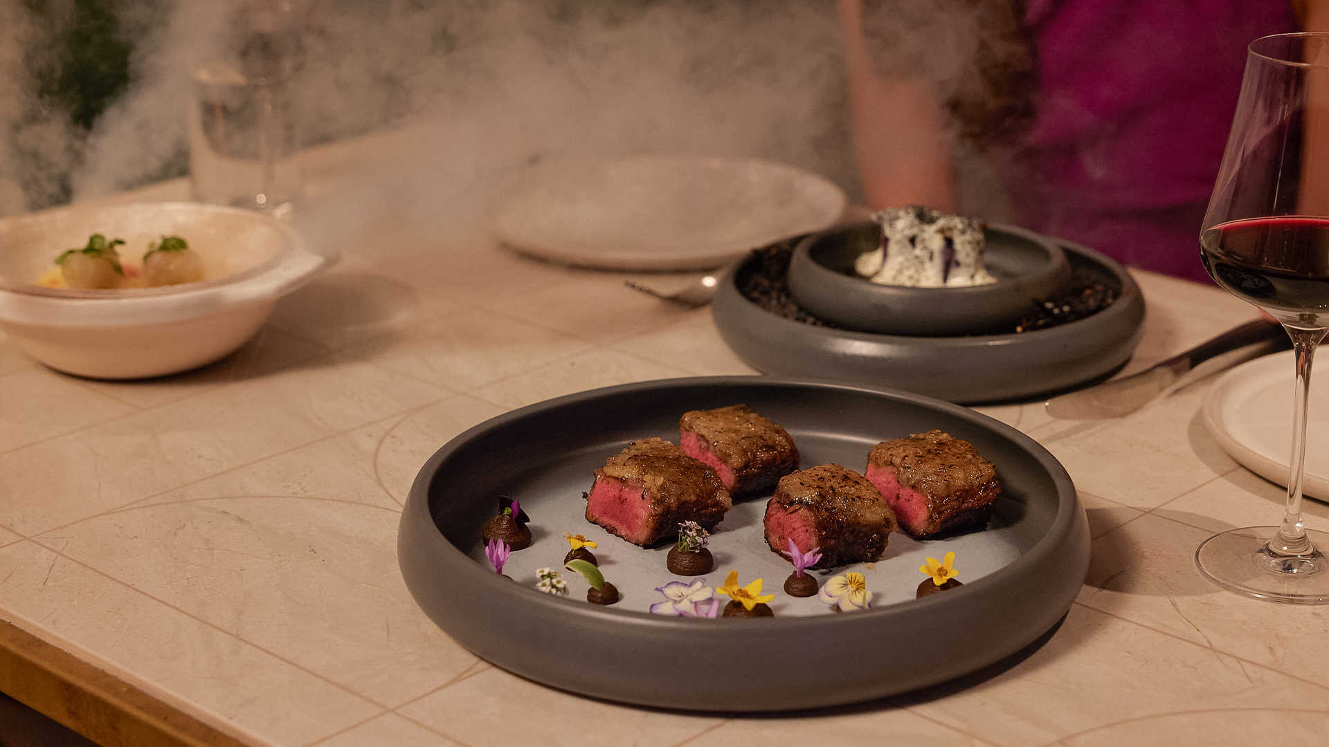 a plate of food on a table