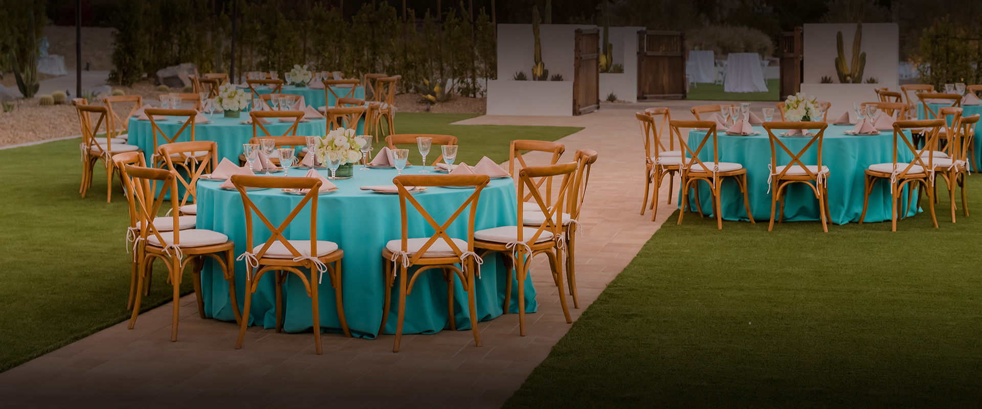 a table set up for a party