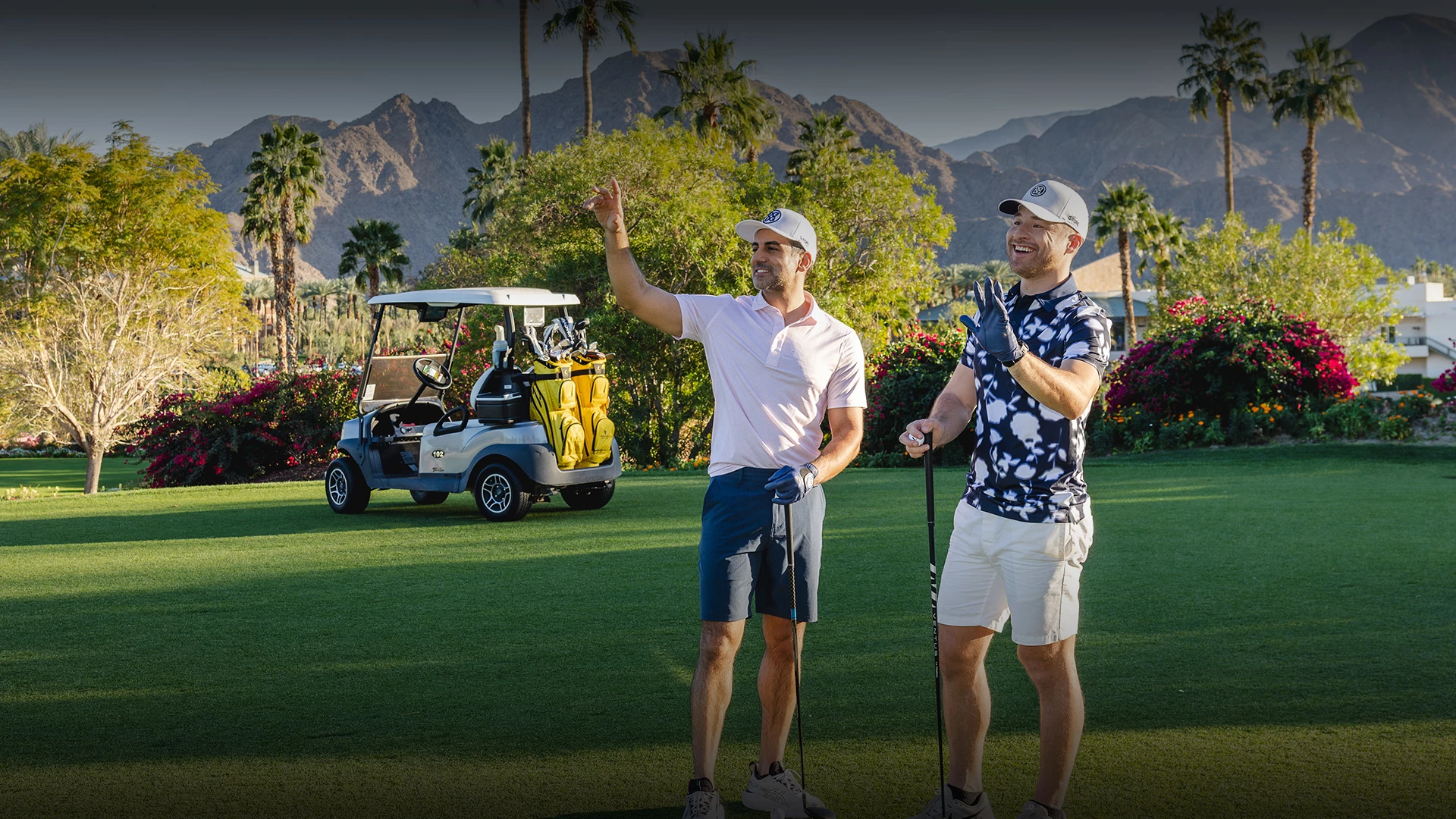 two men on a golf course