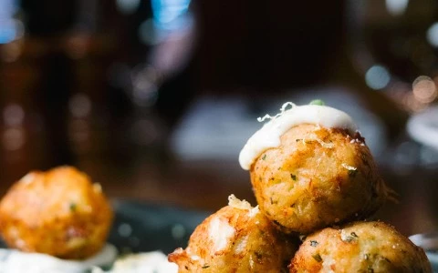 a plate of food with a fork