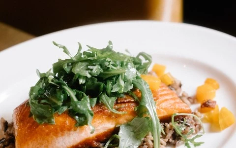 a plate of food on a table