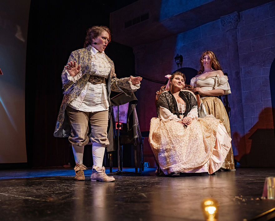 a group of people on a stage