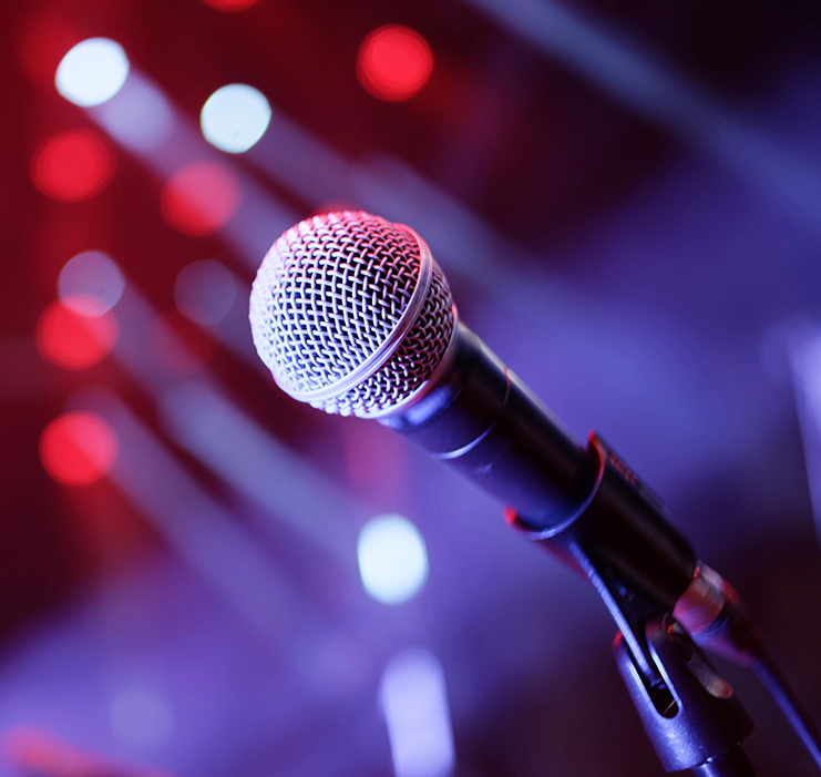 a close up of a microphone