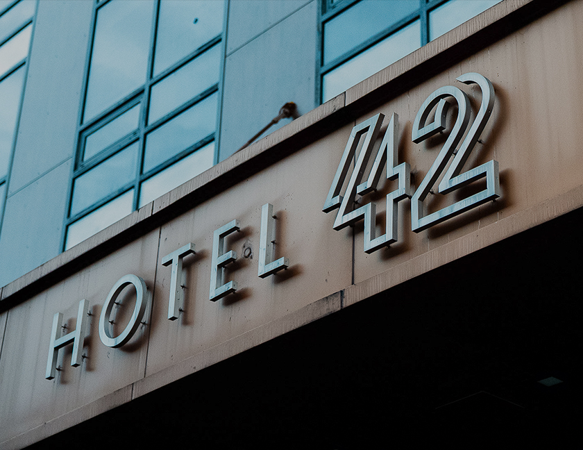 a sign on a building