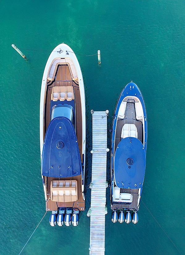 a couple of boats on the water