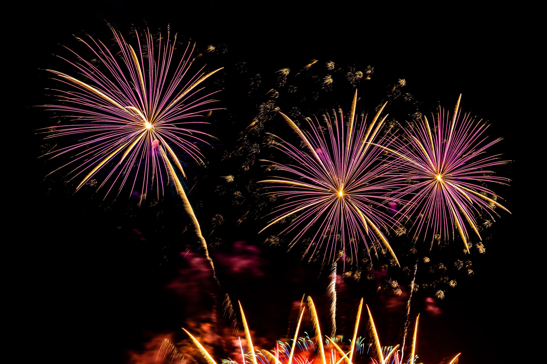 fireworks in the sky