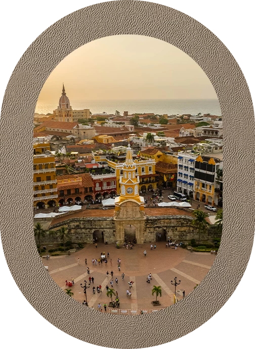 a large clock tower in a city