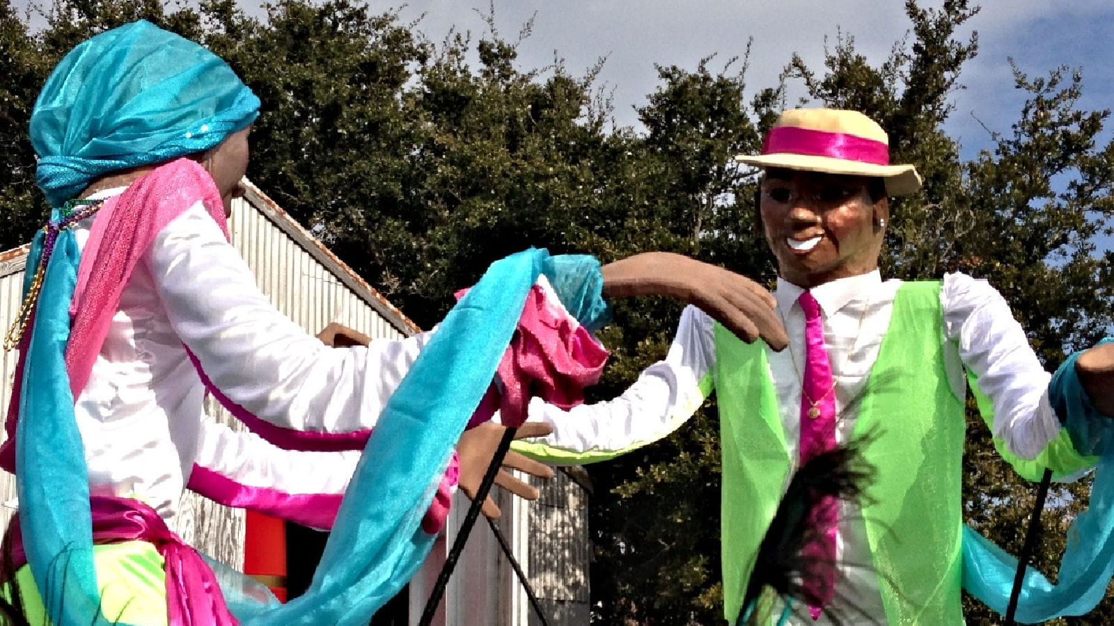 a couple of mannequins in clothing