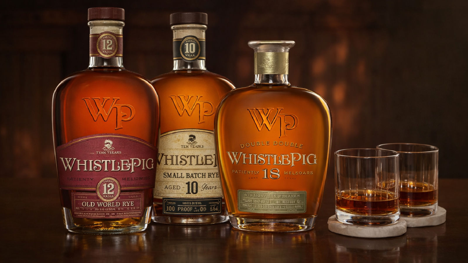 a group of bottles of alcohol