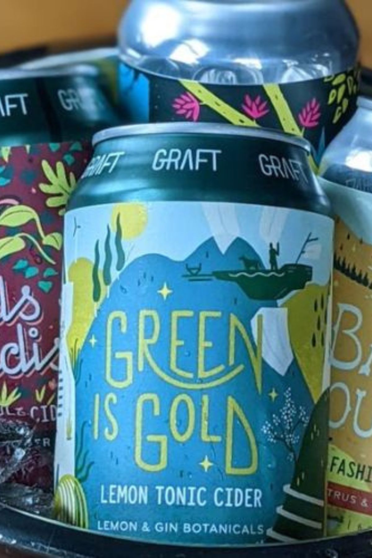 a close up of a can