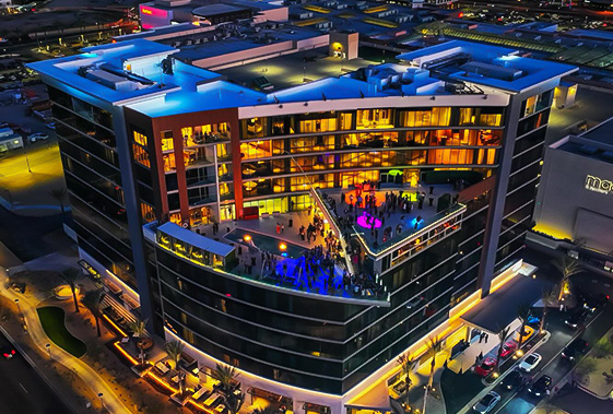 Balcony view at upscale resort in Scottsdale, Caesars Republic