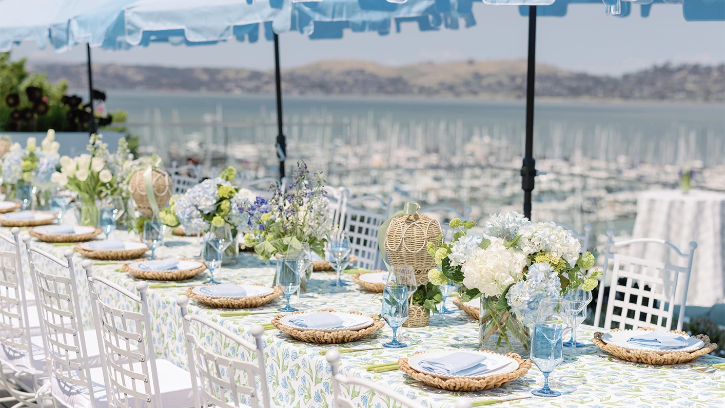 a table set for a party