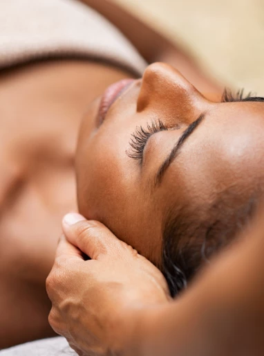 a woman receiving a massage