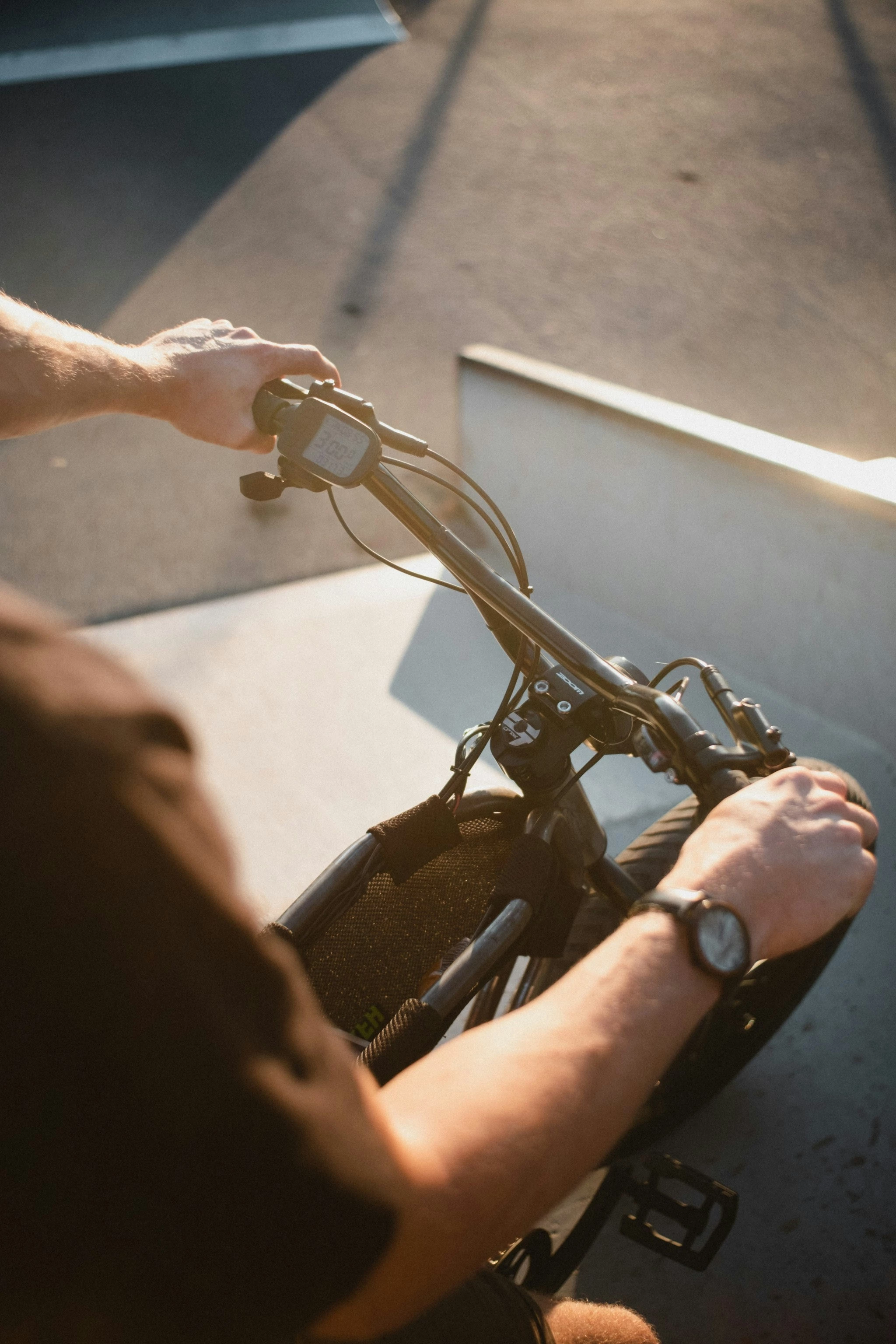 a person riding a bike