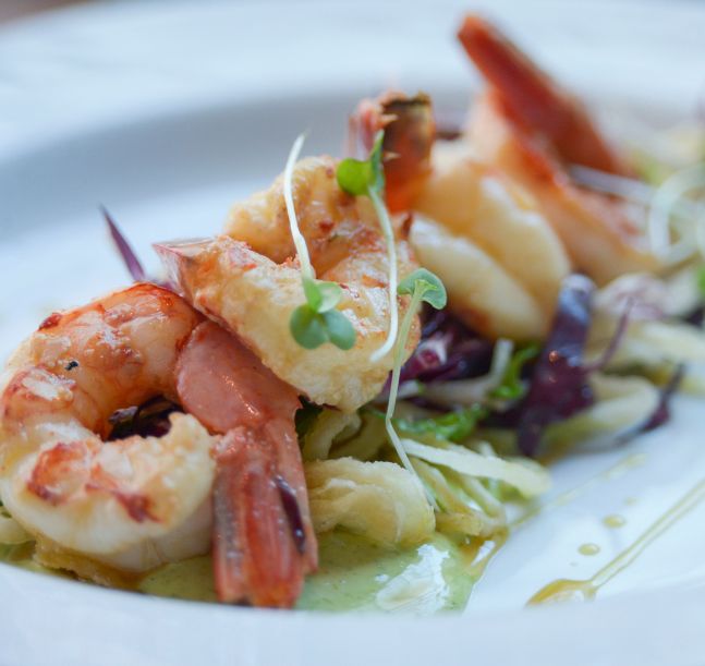 a plate of food on a table
