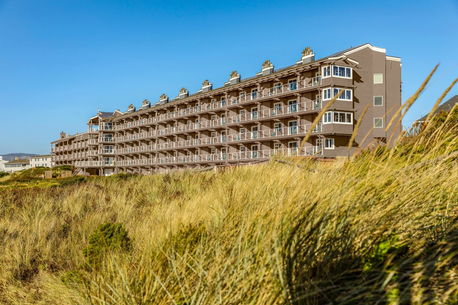 a building with many balconies