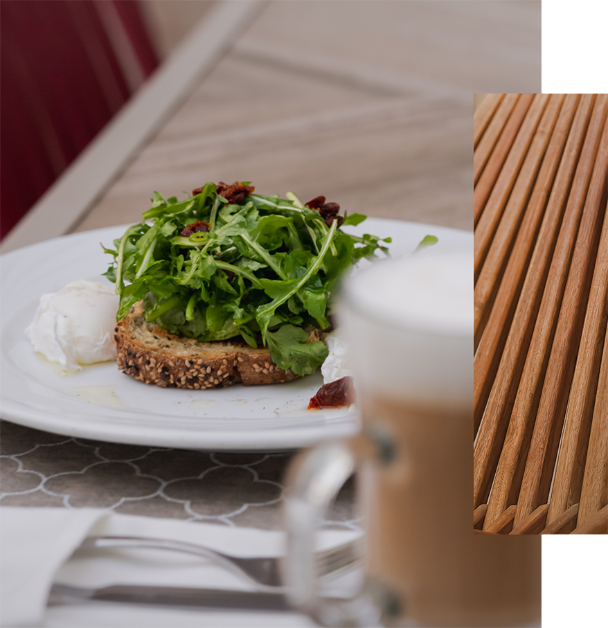 a plate of food on a table