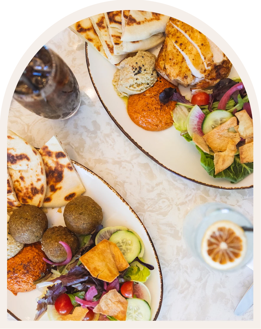 a plate of food on a table