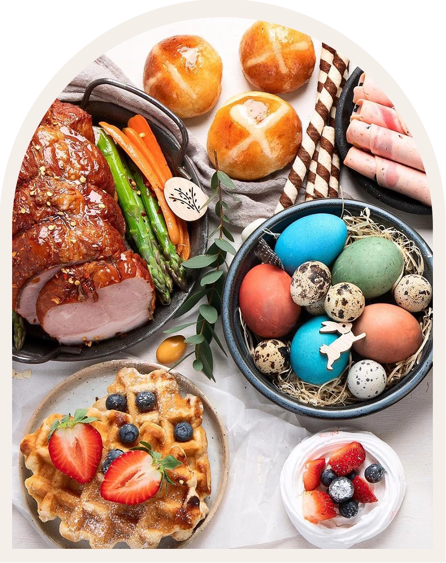 a group of food on a table