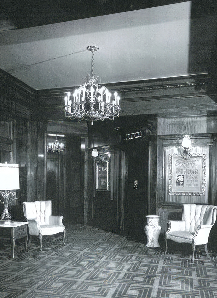 a chandelier from the ceiling