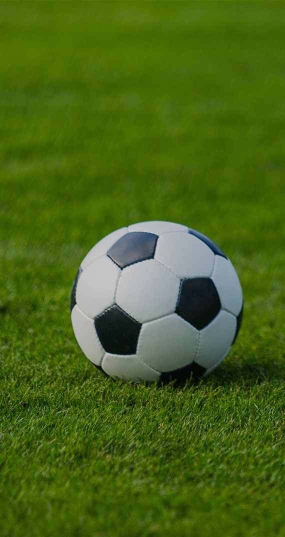 a football ball on grass