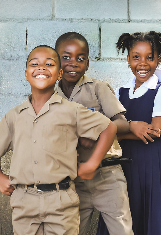 a group of children in uniform