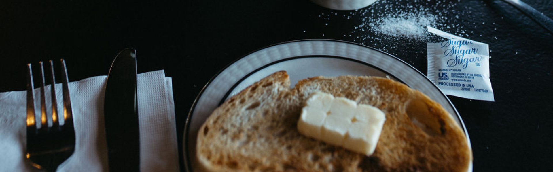 a piece of toast with butter on top