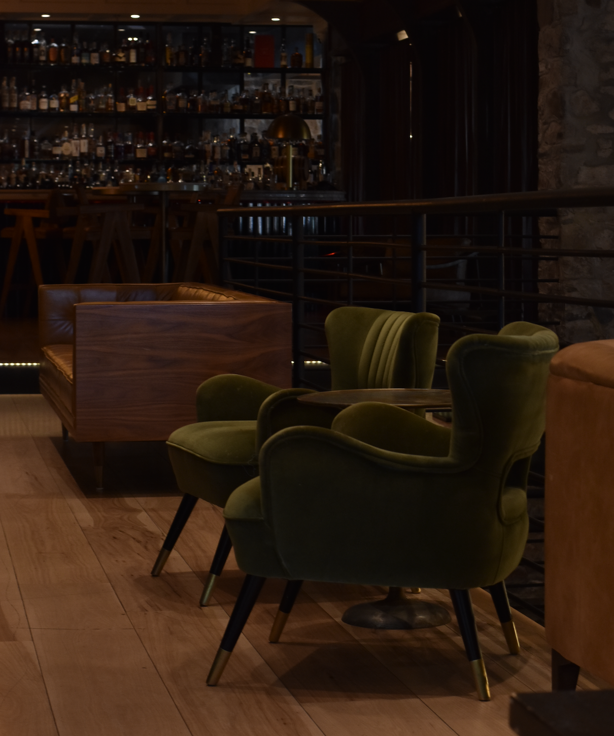 a room with a table and chairs