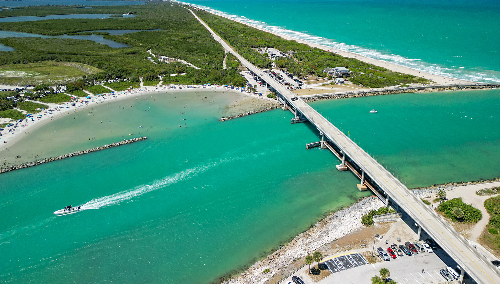 a bridge over a body of water