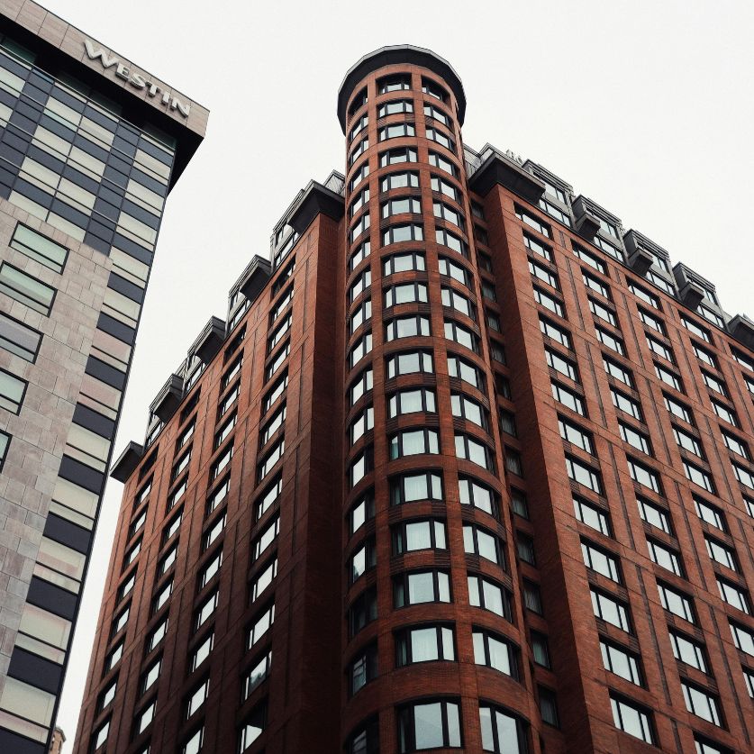 a tall building with many windows