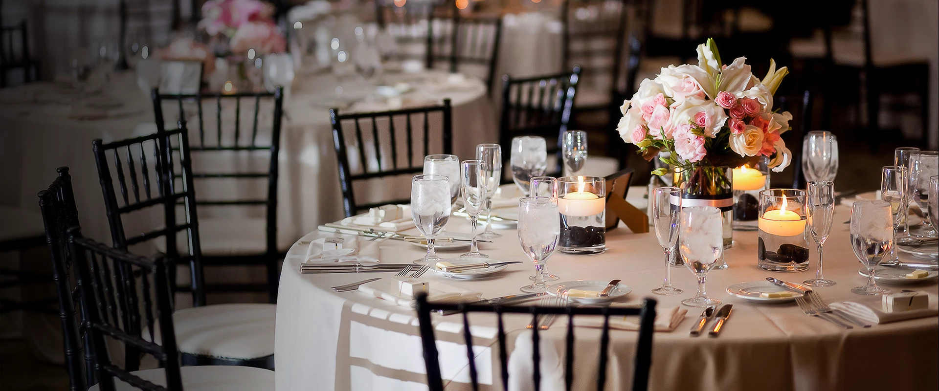 a table set for a dinner party