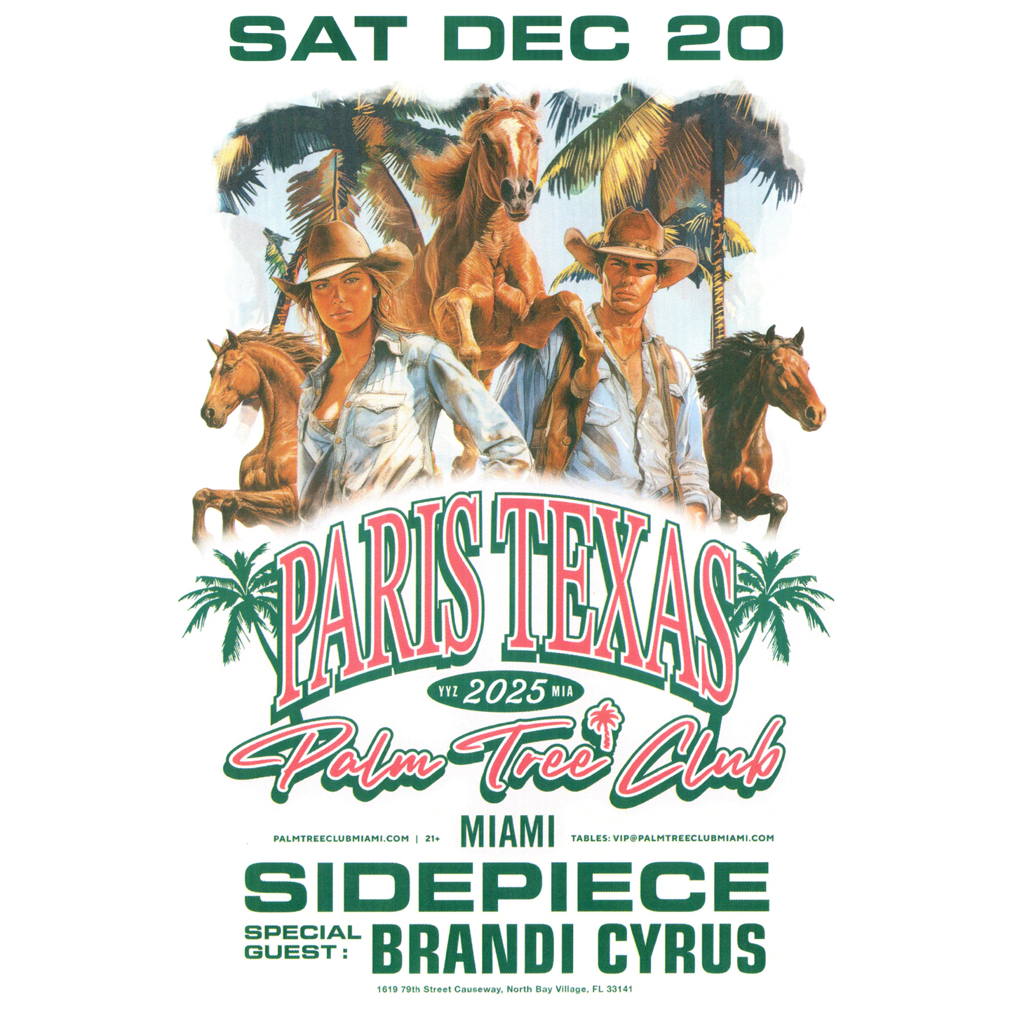 a poster with horses and people