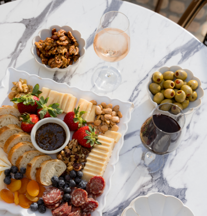 a plate of food on a table