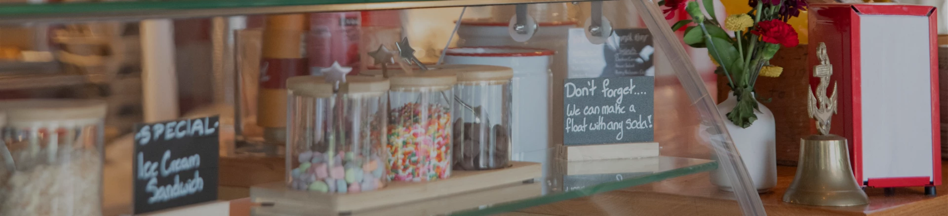 a glass container with food in it