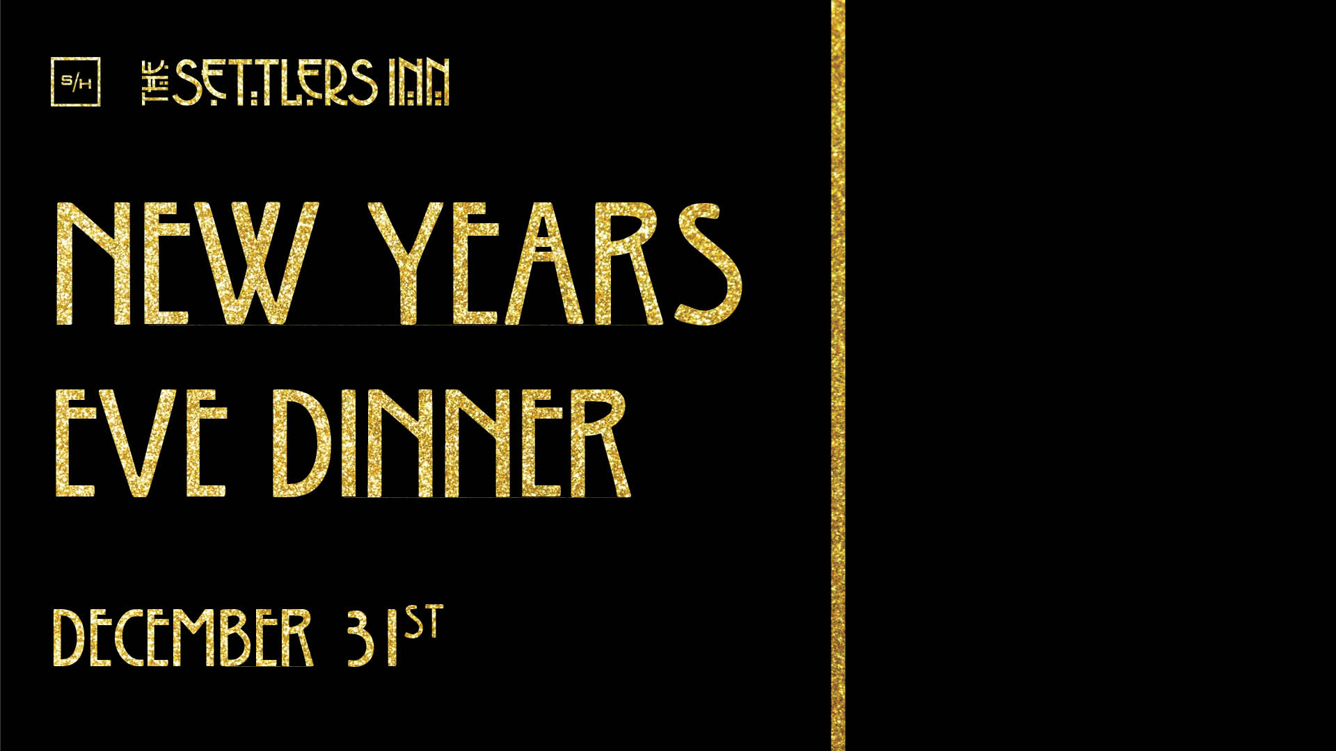 a black and gold sign with text