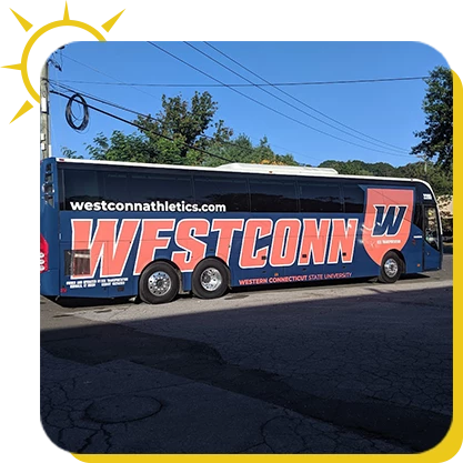a bus parked on the side of the road