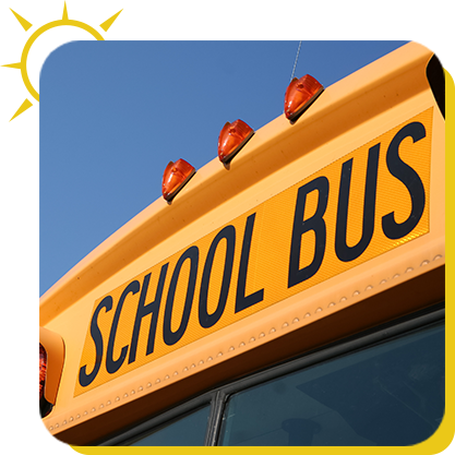 a close-up of a school bus