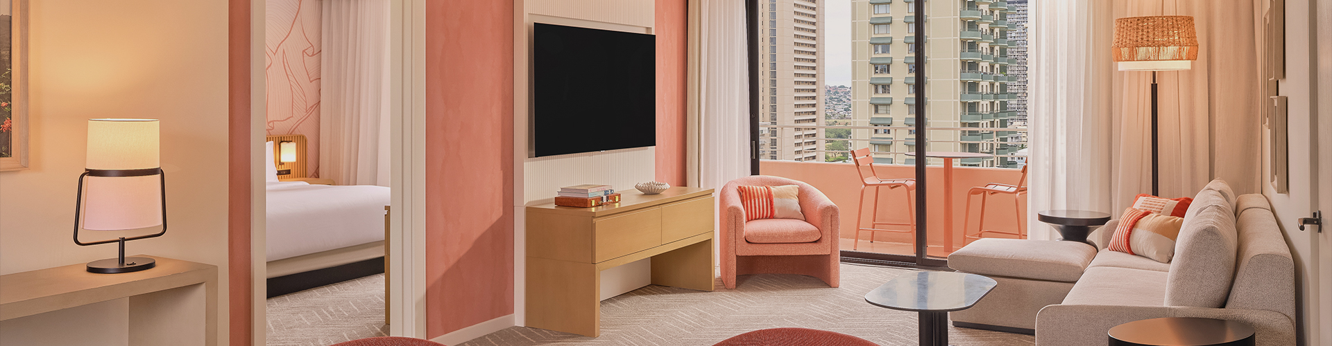 a room with a television and a chair