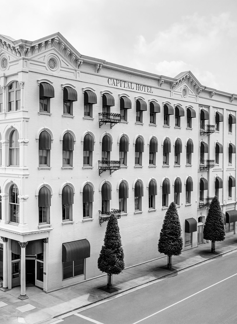 a building with many windows