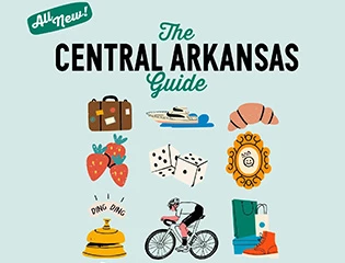 a book cover with various items