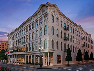 a building with many windows
