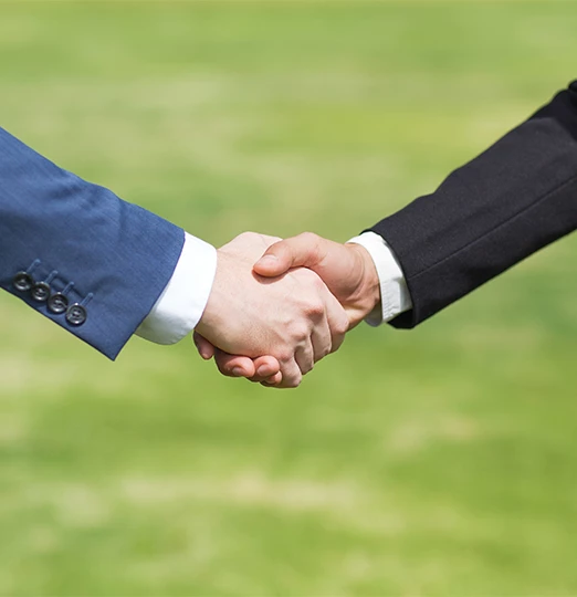 a close-up of a handshake