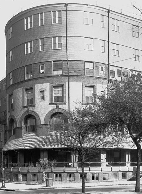 a building with many windows