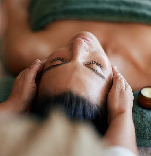 a woman receiving a massage
