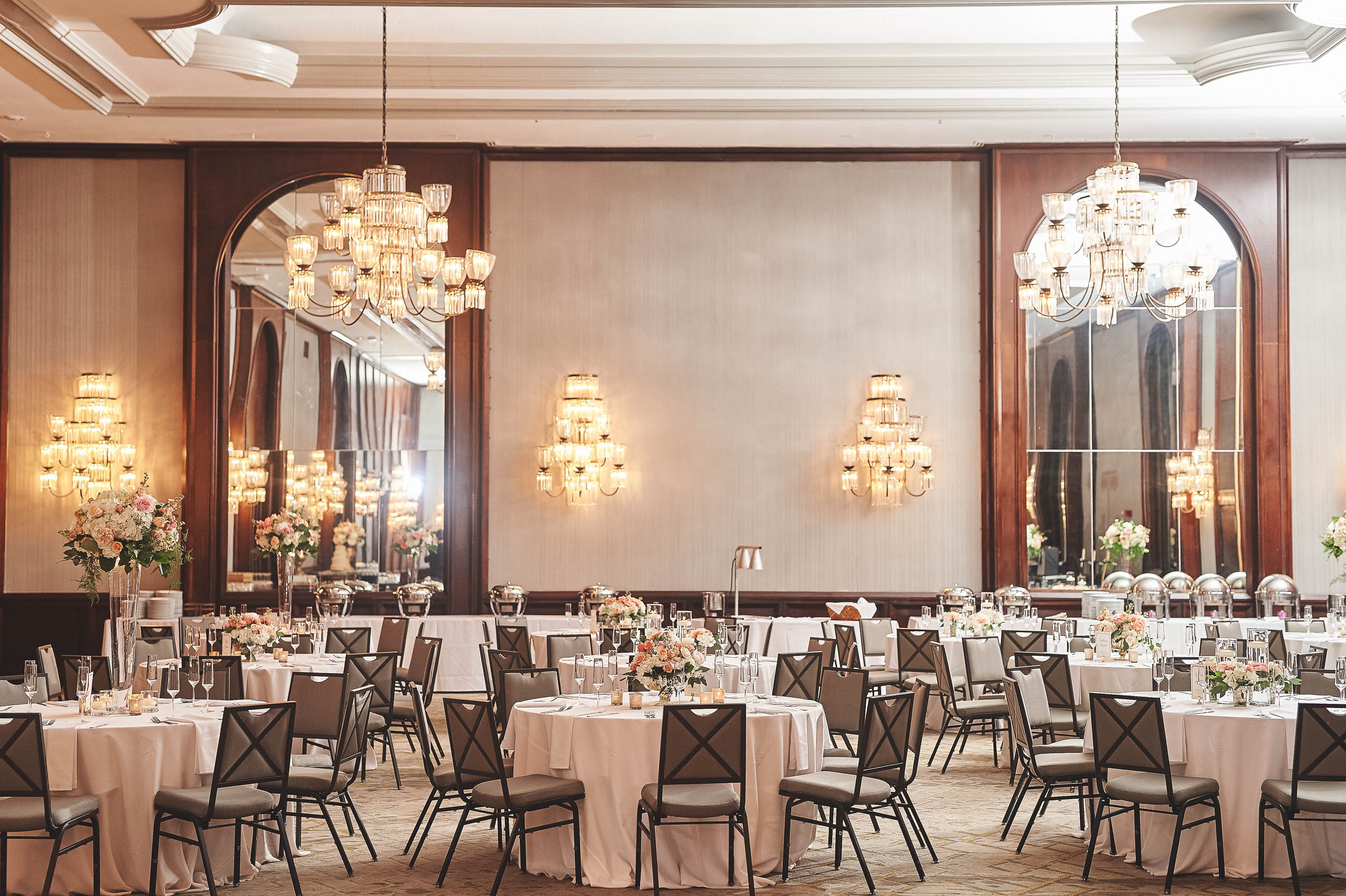a room with tables and chairs