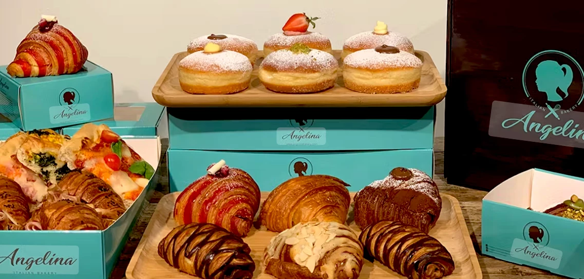 a tray of pastries on a table