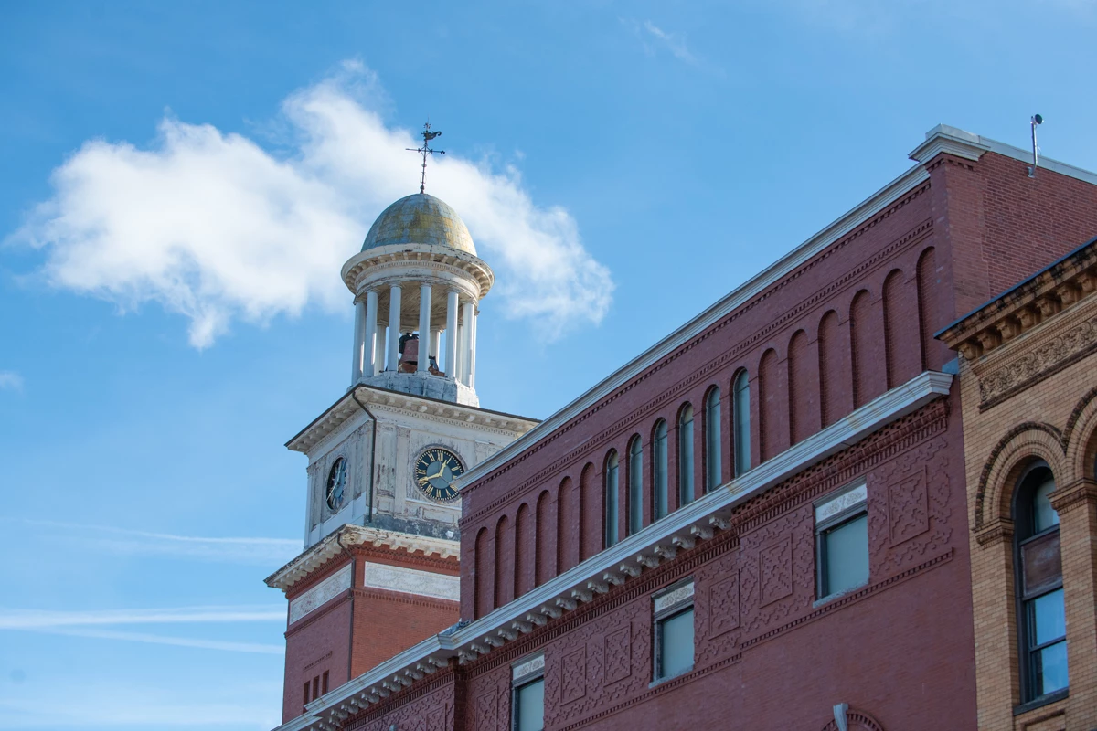 a building with a clock tower