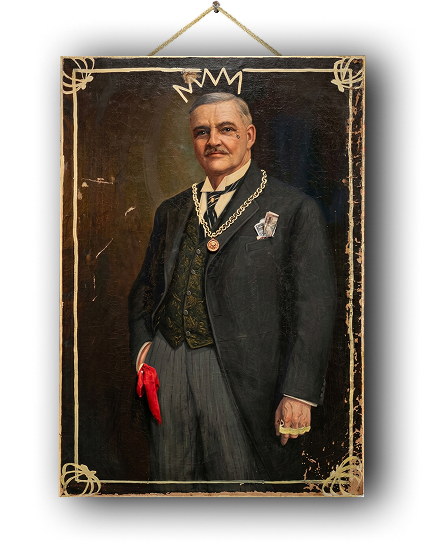 a painting of a man